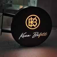 Boîte à lumière publicitaire avec affichage 3D, ampoule personnalisée, enseigne double face de boîte à lumière avec logo pour boutique