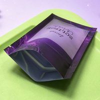 Pochette d'emballage cosmétique personnalisée avec fermeture éclair trois côtés pour échantillons de cosmétiques