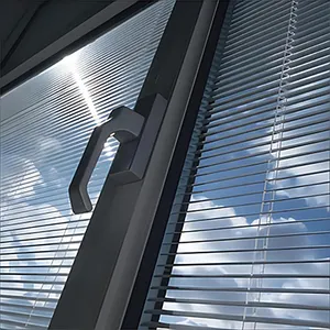 Diseño comercial vidrio persiana aluminio alta calidad seguridad aluminio persiana ventana persiana