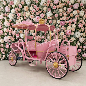 Chariot de balade électrique en forme de citrouille, édition limitée Noël Rose, style européen, pour mariages et visites touristiques - Product Image 1