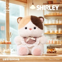 Peluche chat Zhuoqu Shirley Series, adorable poupée chaton en polyester, 31-50 cm, coussin à câliner pour filles pour dormir