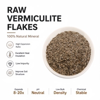 Flocons de Vermiculite Brute Premium pour la Construction, l'Horticulture, l'Amélioration de l'Adhérence, le Remplissage Environnemental, Usage Polyvalent, Qualité Vrac
