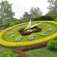 Jam Taman GPS Luar Ruangan Layar Ganda Tahan Cuaca Baja Tahan Karat 304 Bebas Perawatan untuk Lanskap Taman