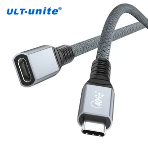 ULT-unite New Design Right Angle USB 4 Type C Male to Female Extension Cord 90 Degree USB4 Extension Cable