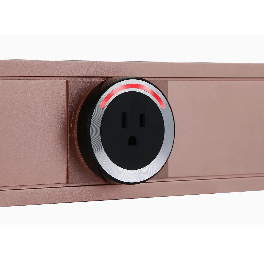 New Track Power Strip Silver Wall-Mounted Track Socket Removable Track Socket Household Power Supply Board