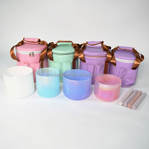 Cuenco de Cuarzo Transparente Q're Color para Sonoterapia, Instrumento de Sanación con Sonido Cósmico, Cuenco de Cristal Transparente Colorido para Baño de Sonido - Product Image 6