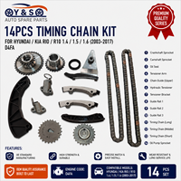 Ys New Premium Alloy Steel Timing Chain Kit 14PCS Garansi 12 Bulan Cocok untuk RIO R10 1.4L-1.6L 2003-2017 Mesin D4FA OE