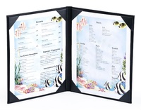 Porte-menu en cuir pour restaurant, taille personnalisée, couvertures de menu personnalisées