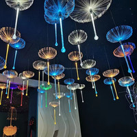 Lumière LED Méduse Extérieure Étanche pour Noël, Mariage, Plafond, Bar, Ambiance, Paysage, RGB, Télécommande