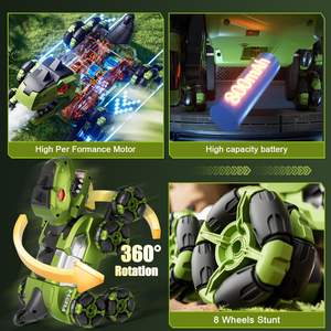 <span class=keywords><strong>Robot</strong></span> dinosaure télécommandé EPT, voiture RC à 8 roues, 2,4 G, activation vocale, véhicule acrobatique, jouet interactif pour enfants - Product Image 3