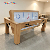 Table de billard multifonctionnelle 3-en-1 S.Q.F 8 pieds, style scandinave moderne, centre de divertissement domestique convertible, surface en plastique lisse