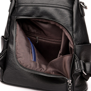 Mochila de Mujer, Moda Transfronteriza 2023, Estilo Coreano, Combinable con Todo, de Piel Vacuna, Bolso de Mujer de Cuero Suave Antirrobo - Product Image 2