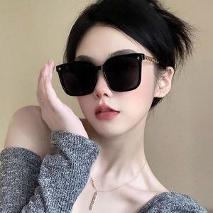Women's Sunglasses Oversized <b>Frame</b> Black UV400 Resin Lens <b>Plastic</b> Metal <b>Frame</b> Chain Leg 8848 - Product Image 4