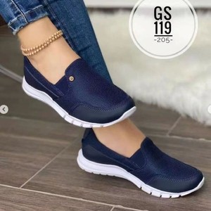 Large Casual Shoes for <strong>Women</strong> Breathable Solid Color Comfortable <strong>Slip</strong> on Round Toe Platform Soft Sole Simple Leisure Travel - Product Image 3