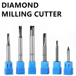 Pcd Milling Cutter Diamond PCD End Mill PCD Flute Milling Cutter Tool For Graphite Carbon Fiber