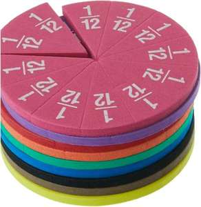 Bloques de <span class=keywords><strong>Fracciones</strong></span> al por Mayor de Fábrica, Círculos de <span class=keywords><strong>Fracciones</strong></span>, Símbolos Matemáticos de Espuma EVA, Juguetes Educativos para Niños - Product Image 1