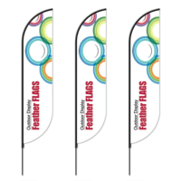Drapeaux de plumes personnalisés pour les affaires à l'extérieur du drapeau de plage à impression par sublimation double face