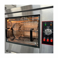Four à rôtisserie électrique automatique commercial, machine à griller électrique pour rôtir le poulet, four à rôtisserie rotatif
