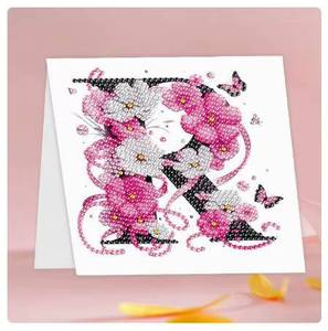 Cartes de vœux XIXI au design innovant avec peinture diamant, enveloppes et cadre, art décoratif DIY en strass pour offrir - Product Image 6