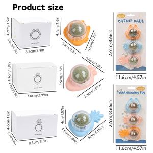 360 ° <span class=keywords><strong>Catnip</strong></span> para gatos Wall <span class=keywords><strong>Catnip</strong></span> Rollerball Bola para lamer Cat Nips Mint on Wall <span class=keywords><strong>Crack</strong></span> Balls Lickable Play Masticar Limpieza de dientes - Product Image 6