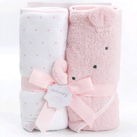 Factory Wholesale New Design Baby Square 76*76cm Eco-friendly Soft Absorbent Comfortable Hooded Solid Color Cotton Bath Towel