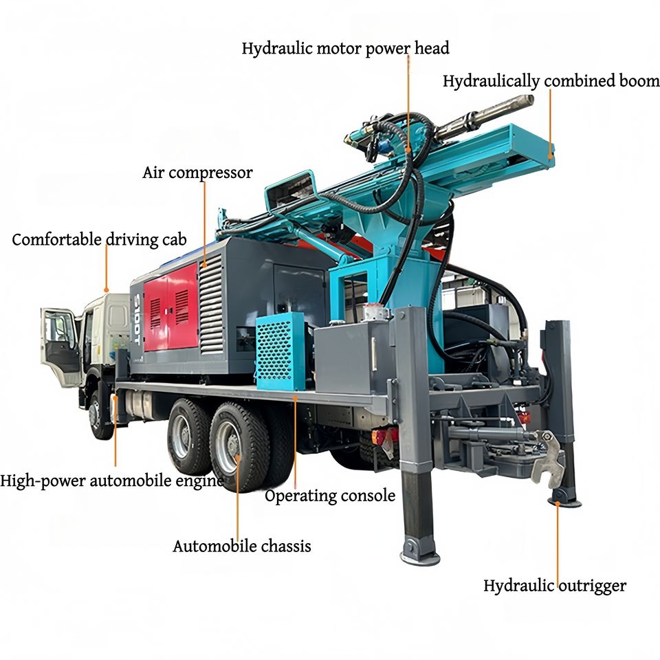 Rig Scale Machine Exploration and Coring Drilling Rig 600 Meter Pneumatic Drilling Rig ...