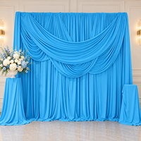 Rideaux de fond de scène en tissu de soie laiteuse pour mariage, événements et décoration de scène - Vente en gros