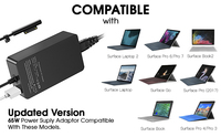 Adaptateur de chargeur électrique pour ordinateur portable 36W/44W/65W/102W avec protection OTP pour Microsoft Surface Pro 9/8/7/6/5/4/3 Surface Book et étui de voyage