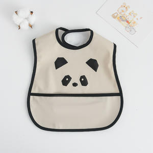 Stampa con testina di animale morbida per bambini con pettorina regolabile con chiusura a scatto impermeabile e confortevole per i mangiatori disordinati per bambini con bavaglino senza maniche - Product Image 4