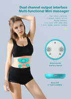 DOMAS Stimulateur musculaire numérique Electro Tens Unit avec coussinet en gel pour appareil d'électrothérapie du corps Masseur pour soulager la douleur