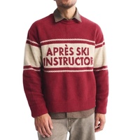 Fabricant de pulls sur mesure, pull en tricot à col rond de style preppy pour homme, pull décontracté surdimensionné pour homme, pull en coton