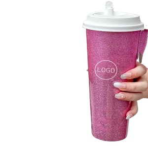 Disposable Custom logo 16oz 22oz pp <b>Plastic</b> <b>Cup</b> Milk Tea Cold <b>Drink</b> Coffee in Mold Labeling <b>Plastic</b> <b>Cup</b> with Lids - Product Image 3