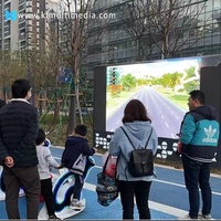 Simulador de Ciclismo Virtual, Máquina de Juego de Carreras de Bicicletas, Deporte al Aire Libre, Gimnasio, Pantalla Táctil LCD Grande Impermeable, Señalización para Kiosco