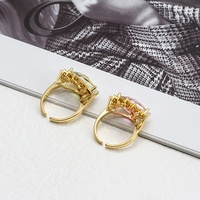 Bague ajustable plaquée or œil du diable 2026, bijoux de mode, bague œil du démon en cuivre, bagues de doigt à manchette