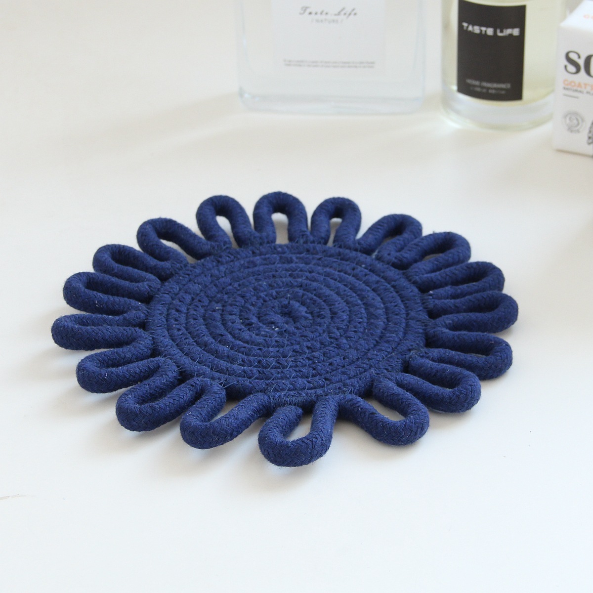 Couleur unie bleu foncé