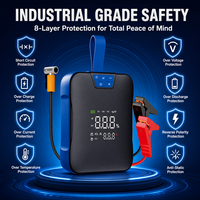Démarreur de batterie 1000A, compresseur d'air 150 PSI, batterie externe 10000 mAh pour moteurs essence 6L et diesel 4L, charge rapide, outil d'urgence portable pour voiture