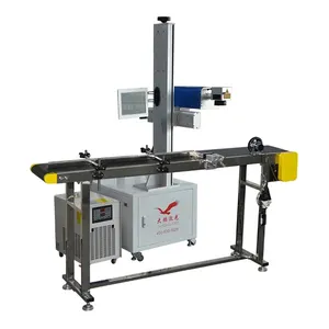 Intelligent Processing Safety Auto Focus Conveyer Belt Customize Automatic Pipe Ultraviolet Fly On Laser Marking Machine