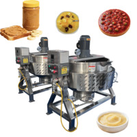 Marmite à agitation planétaire à double enveloppe en acier inoxydable SUS304, chauffage électrique/gaz/vapeur, pour la préparation de garnitures de gâteaux de lune et de pâte de haricots