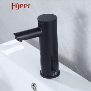 Fyeer Unique Poignée D'alimentation CC <span class=keywords><strong>Noir</strong></span> <span class=keywords><strong>Mat</strong></span> Sans Contact Automatique de Salle de bains <span class=keywords><strong>Robinet</strong></span> de Capteur - Product Image 3