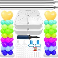 Support de colonne de ballons en gros, support de poteau télescopique pour décoration de fête de mariage et d'anniversaire, ensemble de supports de ballons