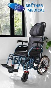 Brother Medical Silla de ruedas eléctrica con freno electromagnético de respaldo alto, cómoda y portátil, para ancianos discapacitados - Product Image 5