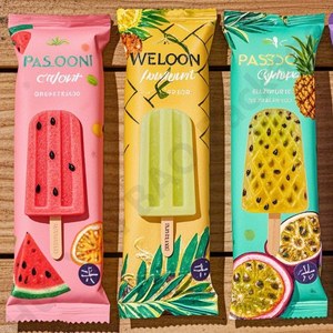 Tùy Chỉnh In Tái Chế Nhựa Nhiệt Con Dấu Ice Lolly Kem Pop <span class=keywords><strong>Popsicle</strong></span> Bao Bì Bao Bì Trở Lại Kín Túi - Product Image 1