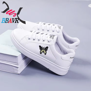 Zapatillas Deportivas BBAVR C-15 Blancas con Parte Superior de PU, con Cordones, Transpirables, Ligeras, Impermeables, Casuales para Mujer, Primavera - Product Image 1