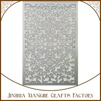 Matrices de découpe en métal en alliage d'aluminium DIY, forme carrée, motif floral, pour scrapbooking, décoration de fêtes, plaqué argent