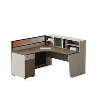 Poste de travail moderne en bois pour bureau, poste de travail pour personnel, bureau ouvert pour 2 à 6 personnes, mobilier commercial