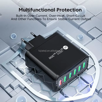 Chargeur mural USB CE ROHS 30W Six ports QC3.0 Chargeur rapide 5V3A 9V2A 5V2.4A US EU UK Chargeur USB rapide pour iPhone/Samsung