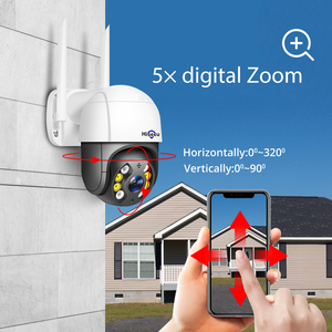 Cámara Wifi Hiseeu 5MP PTZ Icsee P2P con Vista Remota, Seguridad IP Inalámbrica HD, Detección de Movimiento, Exterior Z-WHD815B, Seguridad Inteligente Inalámbrica - Product Image 6