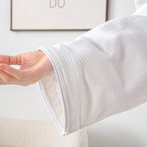 QUANZHEN <span class=keywords><strong>Set</strong></span> accappatoio bianco Unisex Hotel asciugamano in morbido cotone con scollo a v vestaglia per accappatoio di pizzo Unisex primavera - Product Image 6