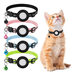 WaterProof Reflective Breakaway <strong>Pet</strong> Cat Collar for Airtag Protective Tracker Holder Anti <strong>Lost</strong> Positioning Collar <strong>Pet</strong> Collars - Product Image 1