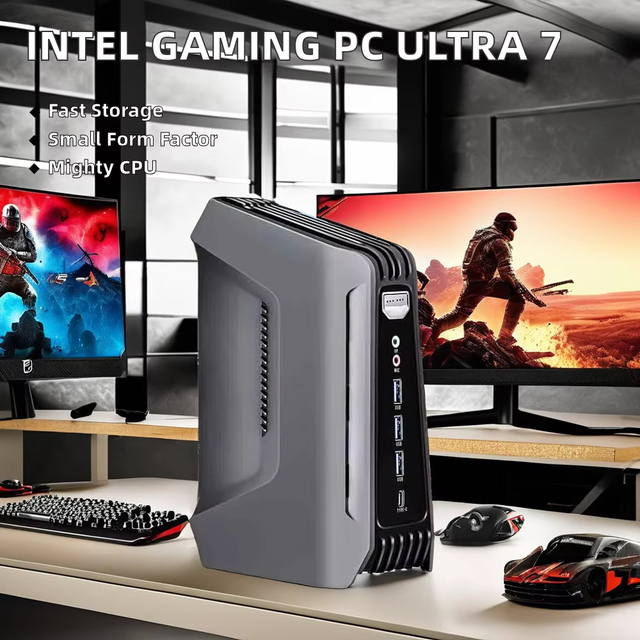 MiniTree F13 Core Ultra 5 125H/Ultra 7 155H Mini PC Windows 11 2*DDR5 NVMe SSD 2*2.5G LAN Thunderbolt4.0 Gaming Computer